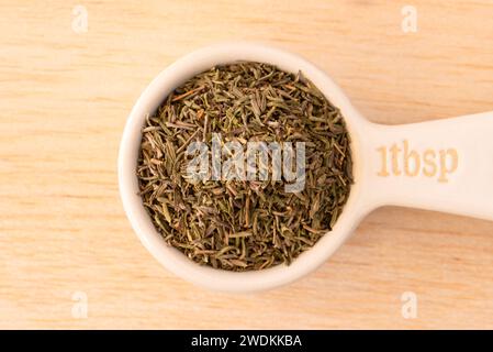 French Thyme in a Teaspoon Stock Photo