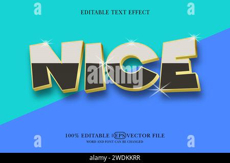 Text effect with editable Nice 3D style Stock Vector