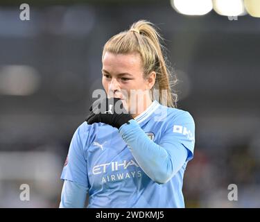 Lauren Hemp of Manchester City Women, during the The FA Women's Super League match Manchester City Women vs Liverpool Women at Joie Stadium, Manchester, United Kingdom, 21st January 2024  (Photo by Cody Froggatt/News Images) Stock Photo