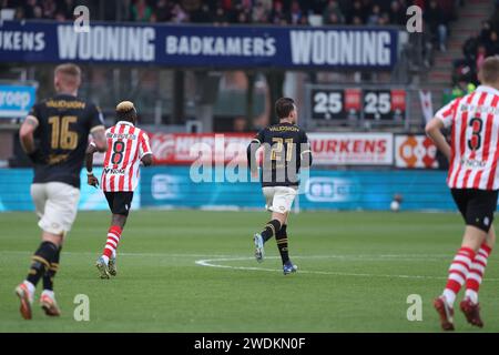 Rotterdam, Netherlands. 21st Jan, 2024. ROTTERDAM, NETHERLANDS - JANUARY 21: during the Dutch Eredivisie match between Sparta Rotterdam and Go Ahead Eagles at Sparta-stadion Het Kasteel on January 21, 2024 in Rotterdam, Netherlands. (Photo by Henny Meyerink/BSR Agency) Credit: Orange Pics BV/Alamy Live News Stock Photo