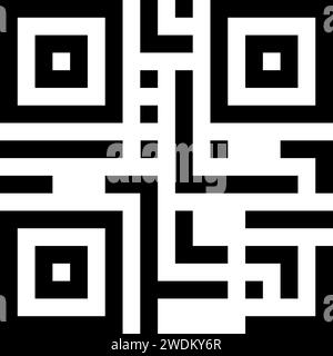 Sample QR code scanning isolated vector icon Stock Vector