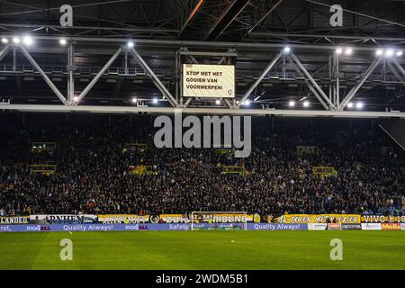 Arnhem, The Netherlands. 21st Jan, 2024. Arnhem - Suspended match during the Eredivisie match between Vitesse v Feyenoord at Gelredome on 21 January 2024 in Arnhem, The Netherlands. Credit: box to box pictures/Alamy Live News Stock Photo