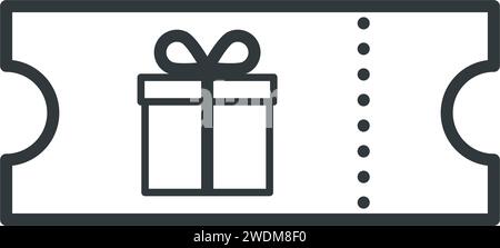 Gift voucher payment isolated one color icon Stock Vector