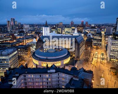 Manchester Twilight Cityscapes Stock Photo