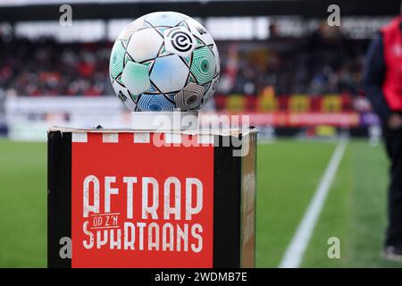 Rotterdam, Netherlands. 21st Jan, 2024. ROTTERDAM, NETHERLANDS - JANUARY 21: Ball during the Dutch Eredivisie match between Sparta Rotterdam and Go Ahead Eagles at Sparta-stadion Het Kasteel on January 21, 2024 in Rotterdam, Netherlands. (Photo by Henny Meyerink/BSR Agency) Credit: dpa/Alamy Live News Stock Photo