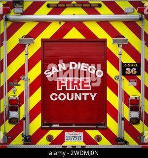 San Diego Fire Department Engine 21 and Truck 28 on scene of an