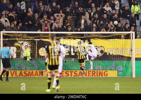 Arnhem, The Netherlands. 21st Jan, 2024. ARNHEM, THE NETHERLANDS - JANUARY 21: advertisement Vlasman during the Dutch Eredivisie match between Vitesse and Feyenoord at Gelredome on January 21, 2024 in Arnhem, The Netherlands. (Photo by Peter Lous/Orange Pictures) Credit: Orange Pics BV/Alamy Live News Stock Photo