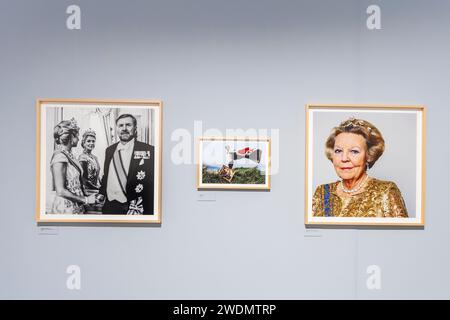 Amstelveen, The Netherlands - Januari 21, 2024: Portraits of Dutch Royal family during exhibition of Dutch photographer Anton Corbijn in The Cobra Museum of modern art in Amstelveen, The Netherlands Stock Photo