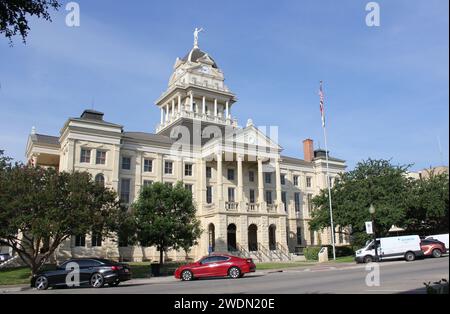 Belton, TX - June 7, 2023: Historic Bell County Courthouse Located in Downtown Belton Texas Stock Photo