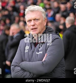 West Ham United head coach Olli Harder after the final whistle during ...