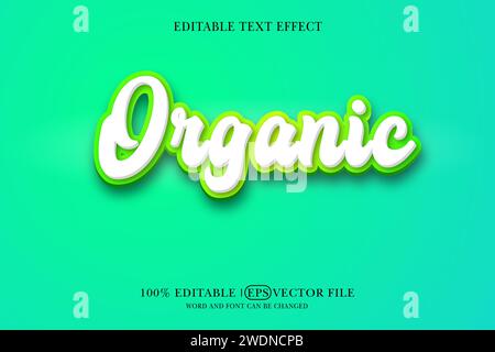 Organic 3D editable text effect Stock Vector