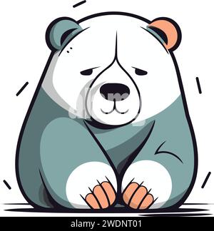 Polar bear. Cute cartoon character. Vector Illustration Stock Vector ...