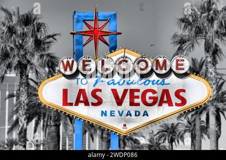 Welcome to Fabulous Las Vegas Nevada Stock Photo