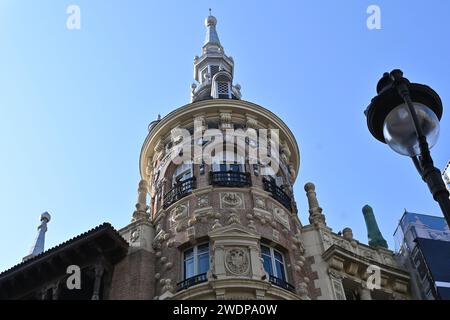 Casa de Allende building in Plaza de Canalejas – Madrid, Spain – 25 May 2023 Stock Photo