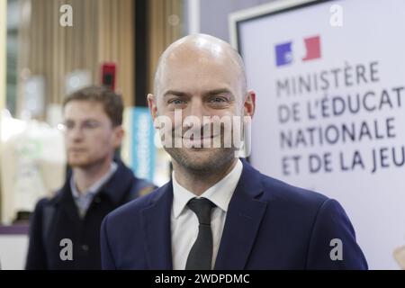 Paris, France. 16th Nov, 2023.  Jean-Noel Barrot, Minister Delegate for Digital attends the Educ@tech Expo in Paris, France. Stock Photo