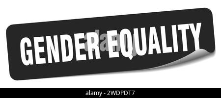 gender equality sticker. gender equality rectangular label isolated on white background Stock Vector