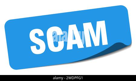 scam sticker. scam rectangular label isolated on white background Stock Vector