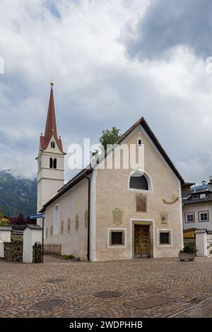 Italy, South Tyrol, Seis am Schlern,Parish church Stock Photo