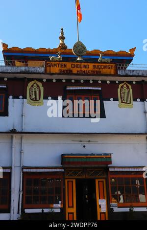 Darjeeling, West Bengal, India - 15th February 2022: Famous Ghum or Ghoom monastery, buddhist religion place popular tourist attraction of Darjeeling Stock Photo