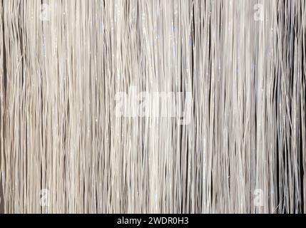 Full frame closeup of vertical plastic fibers form modern and sleek textured background Stock Photo