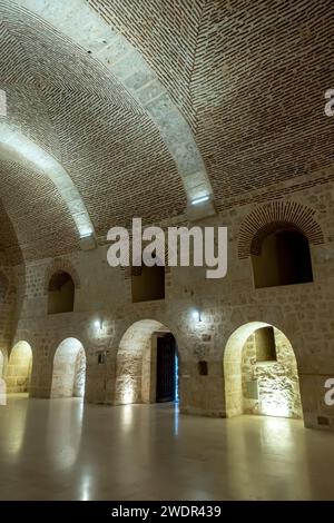 The interior hall of Mor Gabriel Monastery, in Midyat, Mardin, Tur Abdin, Southeastern Anatolia Region, Anatolia Province, Turkey Stock Photo