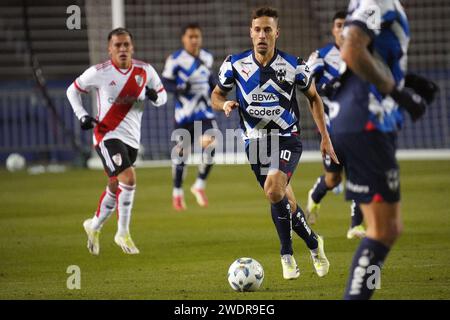 Non Exclusive: January 17, 2024,Dallas, Texas, USA: Monterrey midfielder Sergio Canales in action during the friendly international soccer game betwee Stock Photo