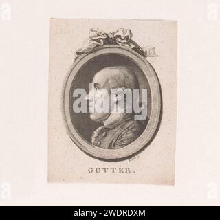 Portrait of Friedrich Wilhelm Gotter, print maker Gottlob August Liebe