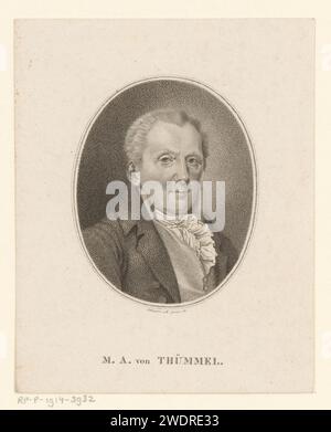 Portrait van Moritz August von Thümmel, Schnorr von Carolsfeld, 1811 print   paper  historical persons Stock Photo