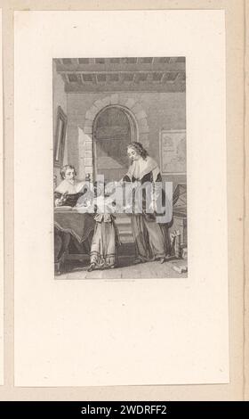 Hugo De Groot With Wife And Daughter In Loevestein Reinier Vinkeles I Print Hugo