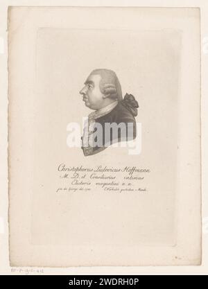 PortraT van Christoph Ludwig von Hoffmann, Aegid Verhst (II), after Johann de Giorgi, 1788 - 1818 print  Mannheim paper engraving historical persons Stock Photo