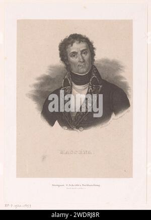 Portrait of André Masséna, Duke of Rivoli, Prince of Essling, Carl Mayer, 1808 - 1868 print  print maker: Neurenbergprinter: Neurenbergpublisher: Stuttgart paper. steel engraving historical persons Stock Photo