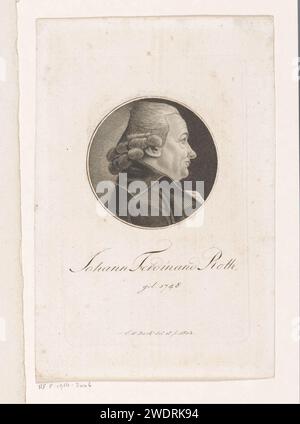 Portrait van Johann Ferdinand Roth, Christoph Wilhelm Bock, 1802 print ...