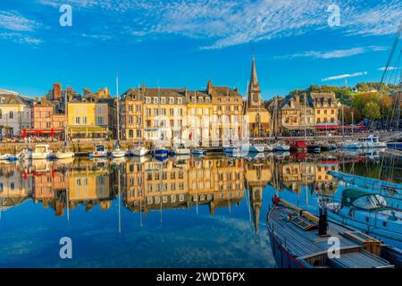 Honfleur Harbour, Honfleur, Normandy, France, Europe Stock Photo