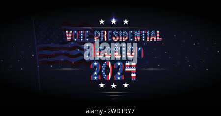 VOTE PRESIDENTIAL Election 2024 Stock Vector