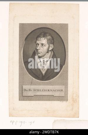 PortraT van Friedrich Ernst Daniel Schleiermacher, Johann Heinrich Lips, 1768 - 1817 print   paper engraving historical persons. theologian Stock Photo