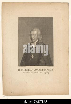 PortraT van Christian August Crusius, Johann Jacob Haid, after Elias