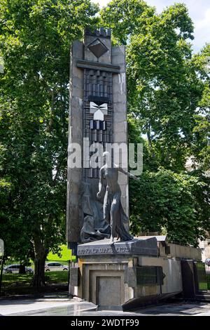 Buenos Aires, Argentina, Located at the Avenida del Libertador in front of the National Library is the monument to Eva Peron. Stock Photo