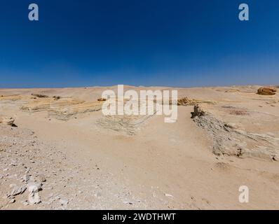 Egypt, Fayum region, El Lahun, pyramid complex of Sesostris II, mastabas. Stock Photo