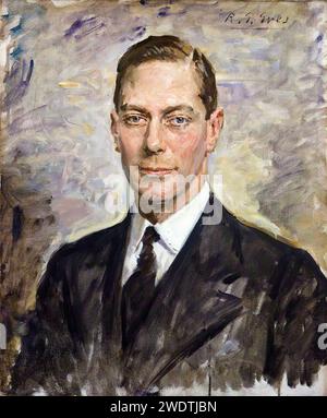 George VI (1895-1952), King of the United Kingdom (1936-1952), portrait painting in oil on canvas by Reginald Grenville Eves, 1924 Stock Photo