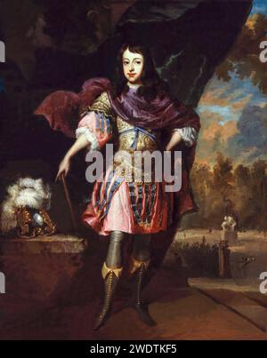 King Billy, king william III of orange crossing the boyne on his white ...