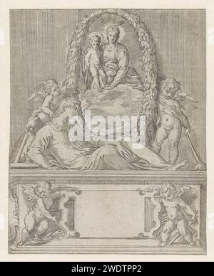 Graftombe, Angelo Falco, After Parmigianino, c. 1619 print A tomb ...