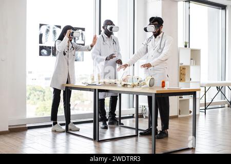 Working atmosphere in modern lab. Stock Photo