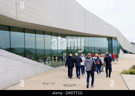 Entrance to Lascaux 4, international center for cave art presenting, among other things, a complete facsimile of all the decorated parts of the famous Stock Photo