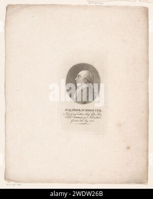 Portrait van Johann Hieronymus Schröter, Konrad Westermayr, 1775 - 1834 print  Germany paper  historical persons Stock Photo