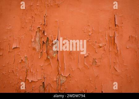 painted board faded paint orange abstract background Stock Photo