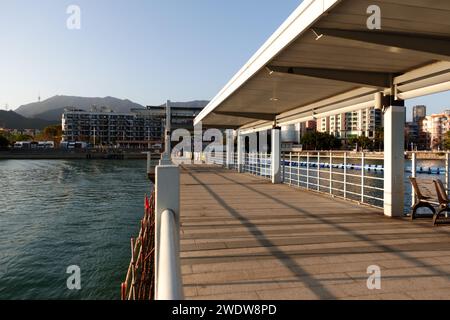 Hong Kong, China - January 19 2024: Sha Tau Kok Public Pier view at Hong Kong. Stock Photo