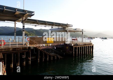 Hong Kong, China - January 19 2024: Sha Tau Kok Public Pier view at Hong Kong. Stock Photo