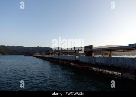 Hong Kong, China - January 19 2024: Sha Tau Kok Public Pier view at Hong Kong. Stock Photo