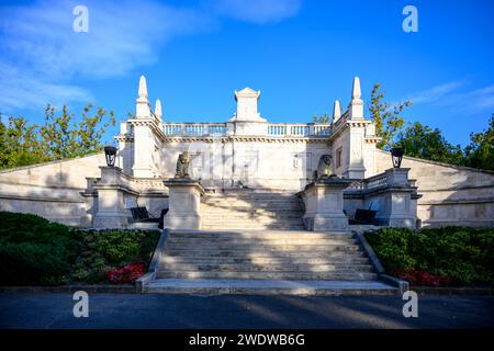 mausoleum Grof Batthyany Lajos 1807-1849 Kerepesi Cemetery Fiume Road National Graveyard Budapest, Hungary Founded in 1847, a national pantheons and m Stock Photo