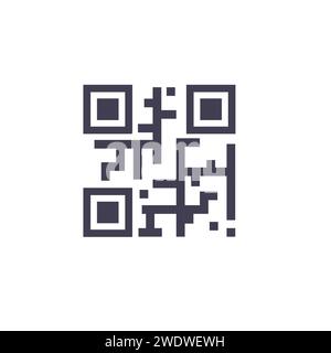 Mobile Cashless Payment system or Scan Qr Code and approval sign vector flat illustration. A hand holding mobile phone. Concept of Digital Banking Ser Stock Vector